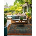 thumbnail image 4 of Unique Loom Outdoor Traditional Collection Area Rug - Legacy (10' Square Navy Blue/Brown), 4 of 8