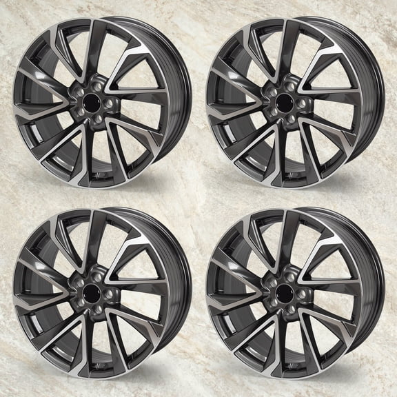 Set of 4 18" Alloy Wheel Rim 18x8-inch 5-Lug, for 2019-2024 Toyota Corolla, Gray Replacement Rims