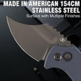 thumbnail image 6 of Kansept Wasp Folding Pocket Knife,2.36" Gray TiCn Coated 154CM Blade,Light Gray G10,T2144F1, 6 of 7