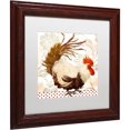 thumbnail image 2 of Trademark Fine Art "Rooster Damask II" Canvas Art by Color Bakery White Matte, Wood Frame, 2 of 4