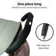 thumbnail image 4 of Funda para manija de cocecito 4 piezas protector de fonda lavable de cuero pu con accesorios de cremallera Cochecito de Bebé Universal para un Agarre Cómodo Negro, 4 of 7