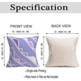 thumbnail image 6 of Modern Purple Decorative Pillow Covers Violet Geometric Pillow Case 18x18 Inch Abstract Sofa Pillow Cover Square Cotton Linen Home Word Cushion Cover Set of 4 for Couch (Purple), 6 of 6