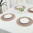 thumbnail image 7 of Unique Bargains Set of 6 Round Placemats for Kitchen Dining Table Decor Pink, 7 of 7