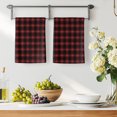 thumbnail image 3 of Black Red Buffalo Plaid Kitchen Towels Set of 3, Geometric Classic Checkered Absorbent Dish Towels for Kitchen, Microfiber Hand Towel, Quick Drying Tea Towel for Cleaning Decorative Dishcloths, 3 of 7