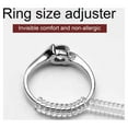 thumbnail image 1 of HLONK 5Pcs Ring Rubber Size Adjuster for Loose Rings Invisible Ring Guard for Women Clear Plastic Wide Thin Band Resizing Ring Resize Make Ring Smaller, 1 of 8
