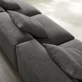 thumbnail image 3 of Modway Solace 3-Piece Modular Upholstered Fabric Sofa in Charcoal, 3 of 8