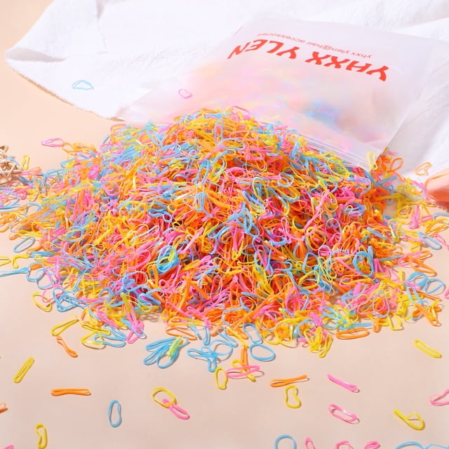 500/1000/2000pcs Niñas Colorido Desechable Banda De Goma Lazos Para El Cabello Niños Cola De Caballo Soporte Bandas Accesorios