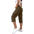 thumbnail image 2 of Cargo Capris for Women, Audhol Capri Cargo Pants for Women 2026 Summer Hiking Pants 2026 Lightweight Summer Hiking Pants Capris for Women with Pockets Brown 3XL, 2 of 7