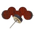 thumbnail image 3 of IBA Indianbeautifulart Boutons Gravés Rouges 10 Pcs Meubles Boutons en Bois Festonné Tiroir Rustique, 3 of 3