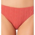 thumbnail image 3 of California Waves Junior's Textured Hipster Bikini Bottoms Swimsuit Orange Size Small, 3 of 3