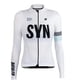 thumbnail image 5 of Maillot de ciclismo de manga larga para mujer clásico CANDY RUSH SYN de color blanco otoñal, ropa de ciclismo de carreras del equipo SYNDICATE, camisetas de ciclismo, 5 of 5