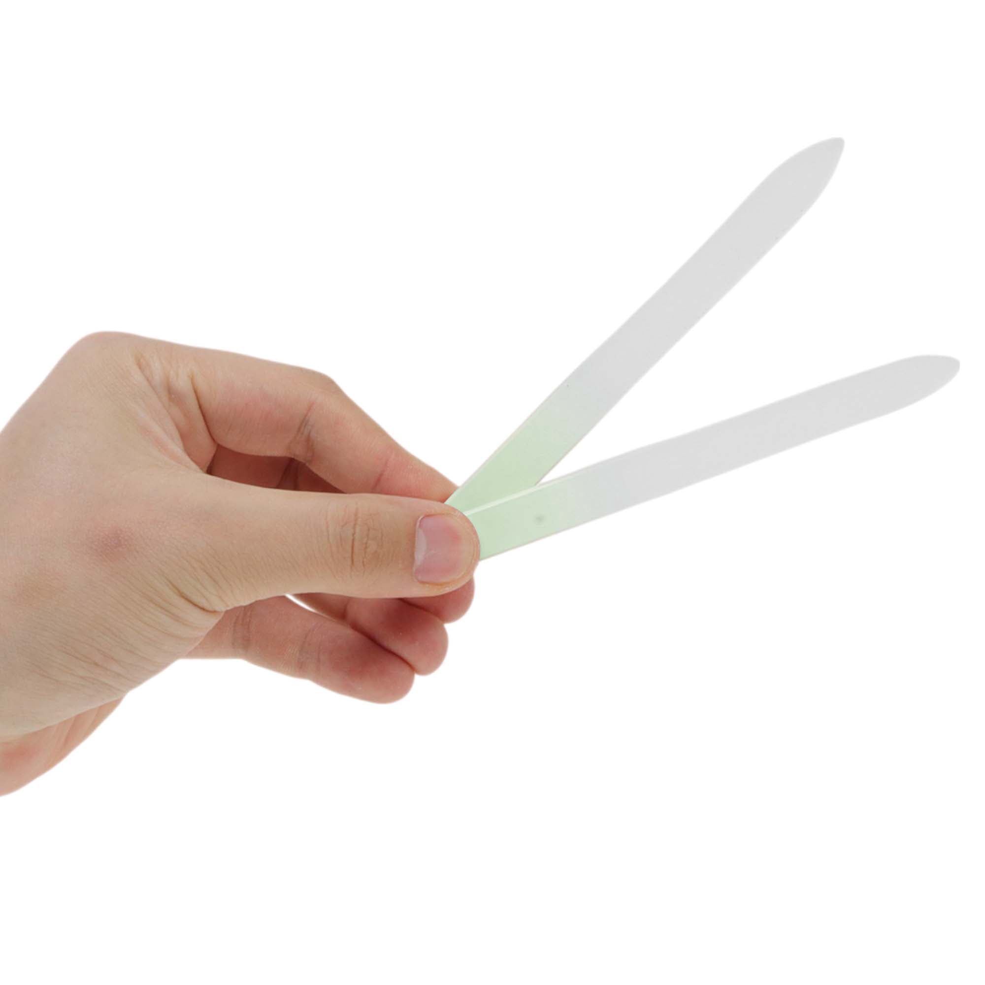 Unique Bargains Glass Double-sided Nail File Manicure Tool 4 Pcs Light Green