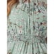 thumbnail image 5 of Vestido de gasa con volantes y mangas cortas A-Line de flores para mujer INSPIRE CHIC S Verde claro, 5 of 6