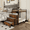 Coffee, variant on BOSSIN Pet Window Perch with Stairs,  3 Drawers Large Pet Bunk Bed for Dogs and Cats