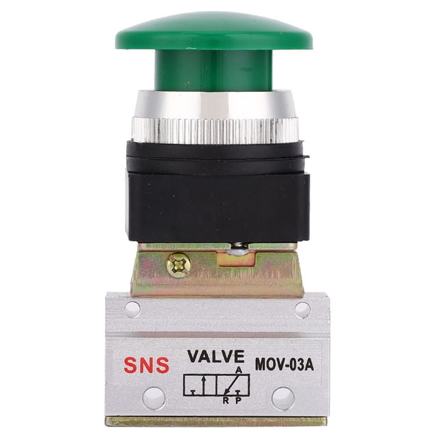 Interruptor pulsador de válvula mecánica neumática de 2 posiciones y 3 vías G1/8" MOV-03A