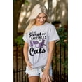 thumbnail image 4 of Crazy Cat Lady Secret of Happiness Women's Plus Size Graphic Tee Brisco Brands 5X, 4 of 5
