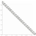 thumbnail image 3 of 925 Sterling Silver Cubic Zirconia Cz Chain Bracelet, 3 of 7