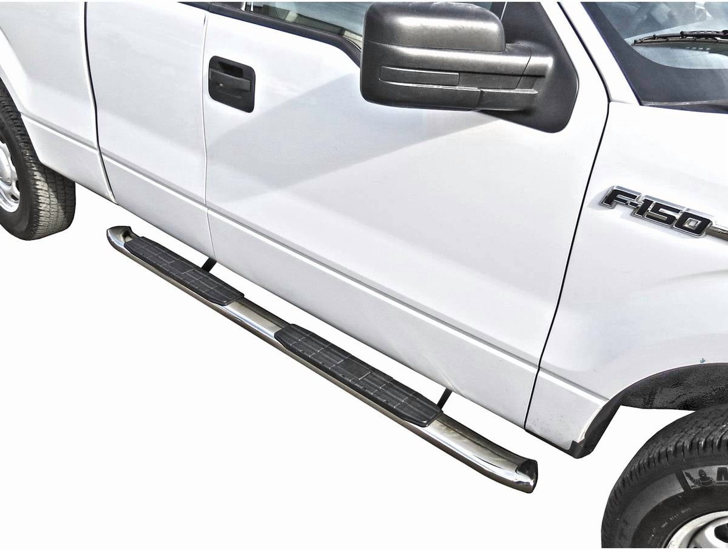 Ionic by RealTruck 4" Curved Stainless Nerf Bars Compatible with 1999-2016 Ford SuperDuty SuperCab