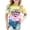 Multicolour, variant on MUXiin Girls Tops Size 14-16 Cute Animal Print Crew Neck Preppy Short Sleeve T Shirt Comfortable Back To School Pullover Tops Boys' Tops, Tees & Shirts Kids Summer Clothing