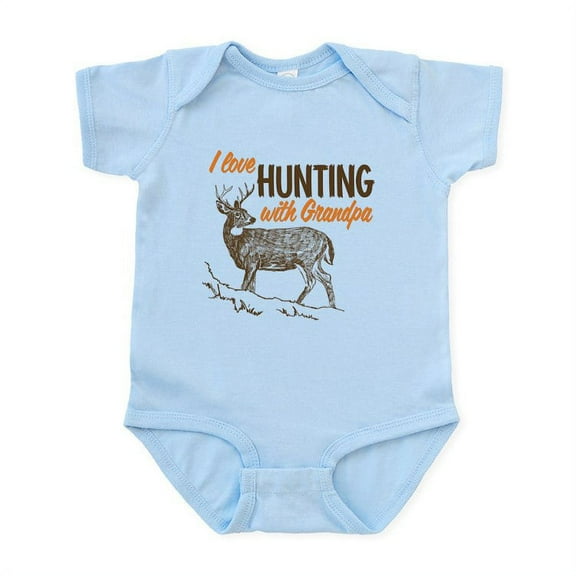 CafePress - Hunting With Grandpa Infant Bodysuit - Baby Light Bodysuit, Size Newborn - 24 Months