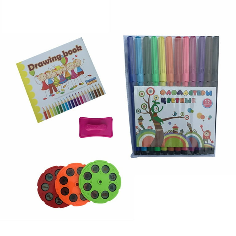 Girls LED Light Projector Drawing Tablet Toy Set Kids Art Board Sketchbook  Water Coloring Pen Educational For Children Gifts