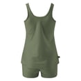 thumbnail image 4 of MSJUHEG Womens Tankini Bathing Suits,Halter Bikini Sets for Women,Halter Swimsuits for Women,Vintage Swimsuit for Women,Blouson Tankini Top with Sporty Boy Shorts 2025,, Green M, 4 of 7