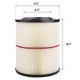 thumbnail image 4 of Moyic Filtro de limpieza al vacío HEPA, filtro de polvo para el hogar, repuesto para Shop Vac 17816, filtro de polvo para limpiador Suministros de limpieza para el hogar Moyic HA004673-00B, 4 of 6