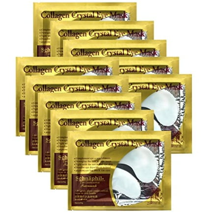 - 10 pairs (20 pieces) of Crystal collagen eye mask smooth wrinkles for eye skin care,no dark circles / Collagen EYE MASK Gel Anti-Wrinkle Dark Circle Crystal Bag (10 pairs, white)