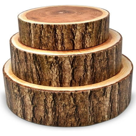 Gift Boutique Set of 3 Cardboard Wood Look Cake Stand