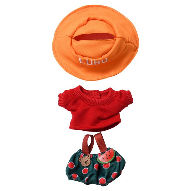 Conjunto De Muñecas Rainbow Camiseta Blanca + Vaqueros Ropa Para Bebés Conjunto De Ropa Para Muñecas De Tela Accesorios Desmontables Conjunto De Tres Piezas 10 Cm Ropa De Moda Para Bebés