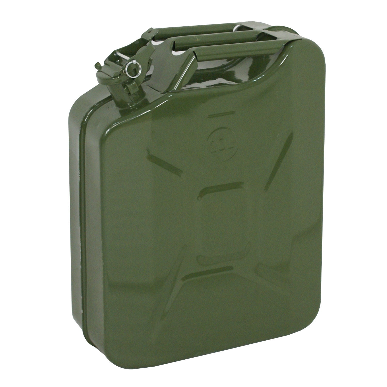 ZENY 5.28 Gallon Gas Jerry Can, 5 Gallon Fuel Steel Tank, Military Green Storage, 2 Pack