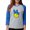 Heather/Blue, variant on CafePress - Ukrainian Flag Peace Sign Ukra Long Sleeve T Shirt - Womens Baseball Tee