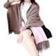thumbnail image 2 of Jumpingount Invierno mujer fibra acrílica chal niñas senderismo pañuelo diseño Simple fiesta banquete capa mujer Poncho ropa accesorio Abrigos y chamarras Caqui Jumpingount AP013278-04, 2 of 6