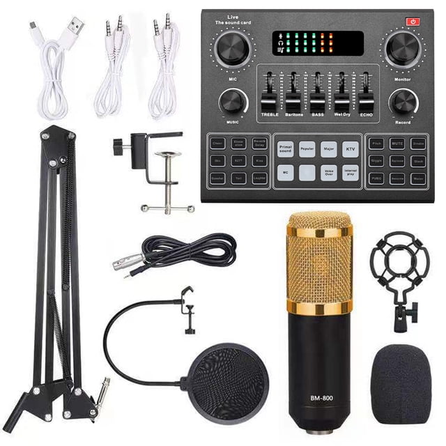 Amdohai Multifunctional Live V9 Sound Card and BM800 Suspension Microphone