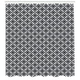 thumbnail image 3 of Art Deco Shower Curtain, Crooked Lines Art Deco Template of Continuous Pattern on Wire Netting, Fabric Bathroom Set with Hooks, 69W X 84L Inches Extra Long, Black and Pale Grey, by Ambesonne, 3 of 3