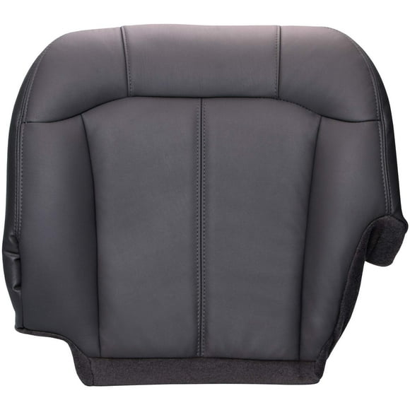 The Seat Shop Driver Side Bottom Replacement Seat Cover - Graphite (Dark Gray) Leather (Compatible with 2000-2002 Chevrolet Silverado, GMC Sierra 1500, 2500, 3500)