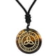 thumbnail image 5 of Colgante de triquetra antiguo Yuyangstore Collar con COLGANTE de Joyería talladas lisas Negro Amarillo, 5 of 8