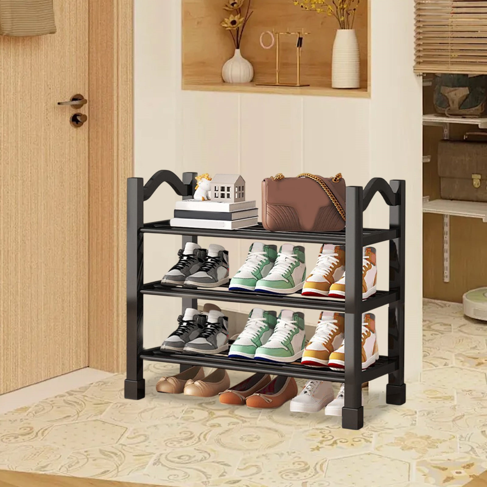 cpengpj Clearance Shoe Rack Shoe Rack Storage Cabinet Triplex Shoe