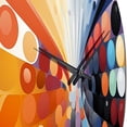 thumbnail image 5 of Designart "Chromatic Elixir Opt Art wall decor II" Abstract Oversized Wall Clock, 5 of 5