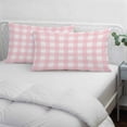 thumbnail image 4 of Pink Buffalo Plaid Pillow Covers 12"x20", Farmhouse Pink White Checkered Soft Brushed Microfiber Breathable Throw Pillow Covers, Decorative Pillowcase with Zipper for Couch Sofa Bedroom Living Room, 4 of 9