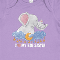 thumbnail image 4 of Inktastic I Love My Big Sister Cute Elephants with Moon and Stars Boys or Girls Baby Bodysuit, 4 of 5