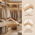 thumbnail image 4 of Unique Bargains 2Pcs Wood Nonslip Rope Durable Hangers Silver, 4 of 6