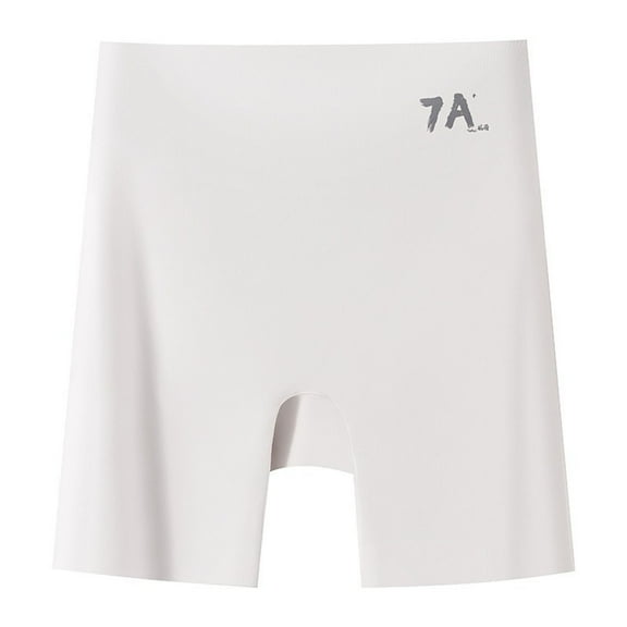 KHONTS Women's High Waisted Seamless Boxer Underwears Ice Silk Tummy Control Lift Underpants White XL