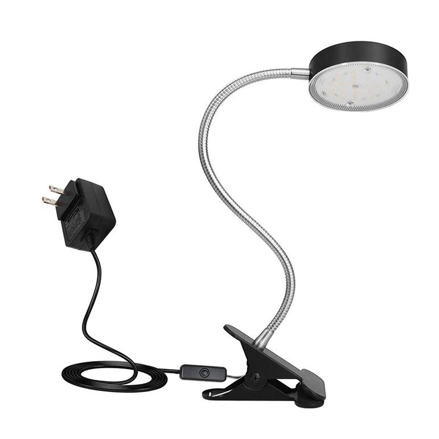 MingBright LED Clip on Desk Lamp with Plug, CRI90+, 4000K Task Lamp