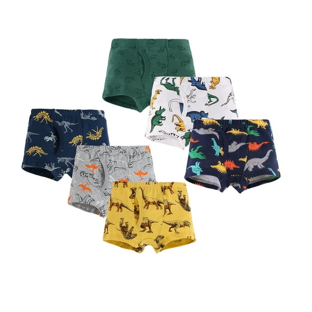 CM-Kid Toddler Boy Dinosaur Underwear Cotton Underpants 6 Pack Boxer ...