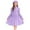 Purple, variant on Girls Long Sleeve Dress Set Lapel Button Down A Line Plain Dresses with Belt Hat Junior Cute Trendy Frocks Outfits