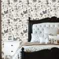 thumbnail image 6 of Peel and Stick Wallpaper Black White Butterfly Floral Leaves Watercolor Touches Wall Mural 23.6in x 9.8ft Self Adhesive Removable Wall Paper Renter Friendly Wallpaper for Nursery Bedroom Cabinets, 6 of 8