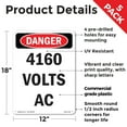 thumbnail image 2 of 4160 Volts AC OSHA Danger Rigid Plastic Sign 18 Inch x 12 Inch - 5 Pack, 2 of 8