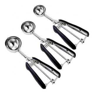 TrueCraftware 1-1/2 oz Stainless Steel Oval Portion Scoop Disher with Twin  Grip Handle- Cookie Scooper for Baking Cookie Scoops For Portion Control