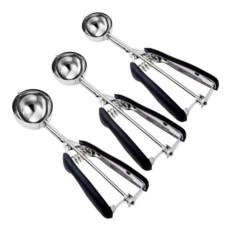 JUNADAEL J Cookie Scoop Set, Include 1 Tablespoon/ 2 Tablespoon/ 3  Tablespoon, Cookie Dough Scoop, Cookie Scoops for Baking set of 3, 18/8  Stainless Steel, Soft Grip - Yahoo Shopping